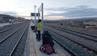 Esperando en el andén