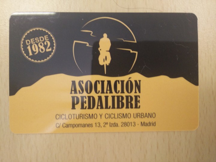 Carné de socio de Pedalibre