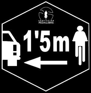 Pegatina 1,5 m - fondo negro