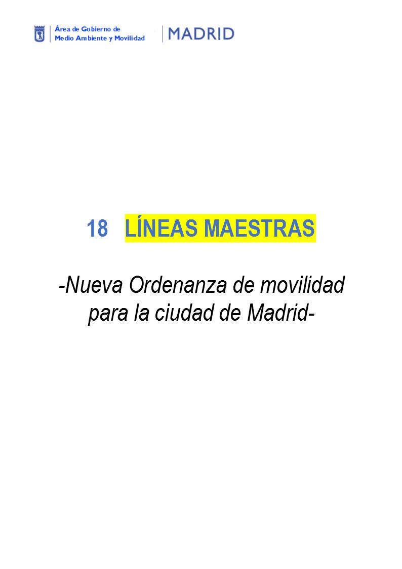 Líneas Maestras- Borrador ORDENANZA