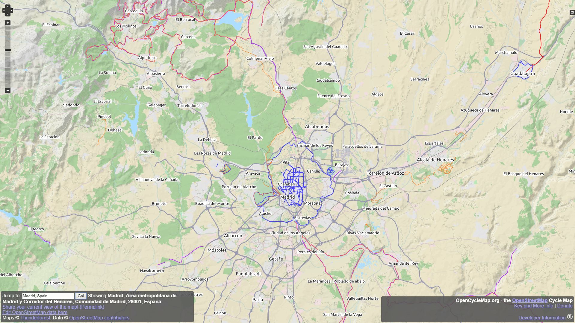 OpenCycleMap Madrid