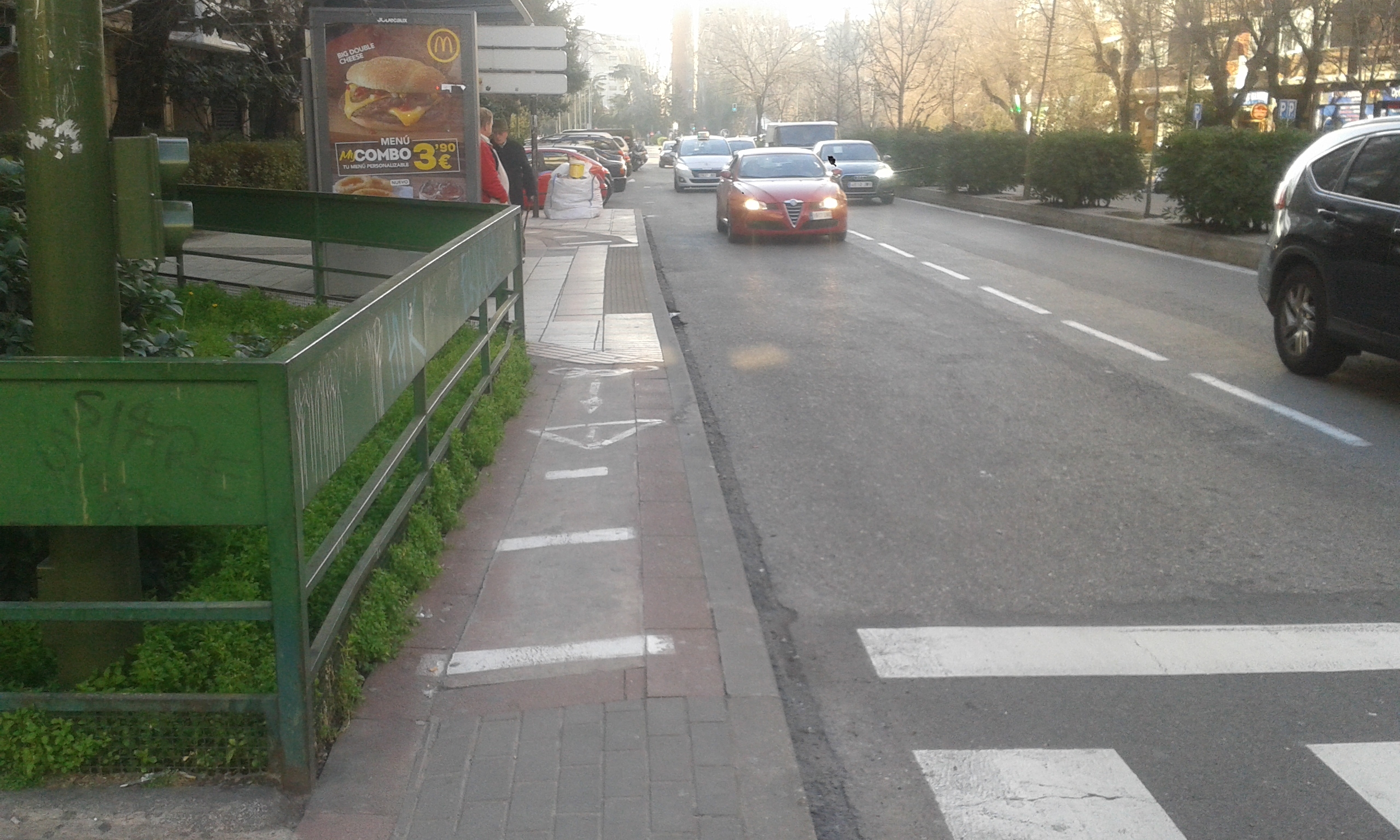 Actuación defectuosa carril Donostiarra