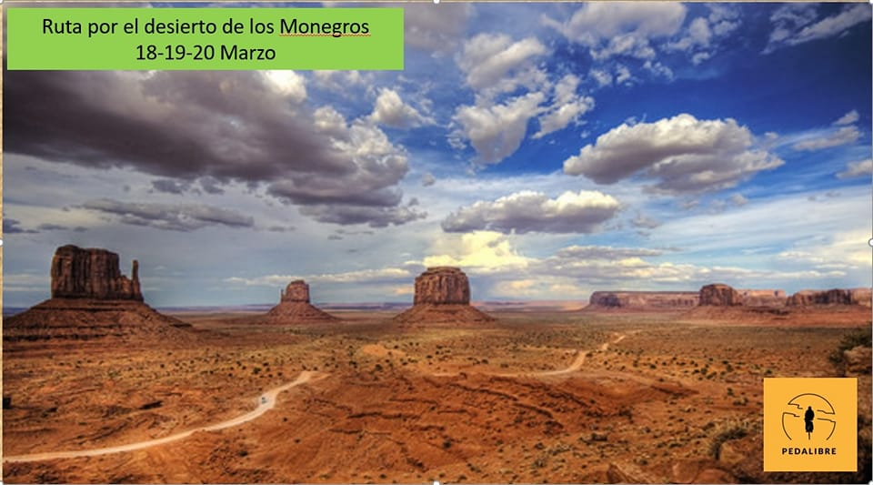 Cartel de la ruta por Los Monegros