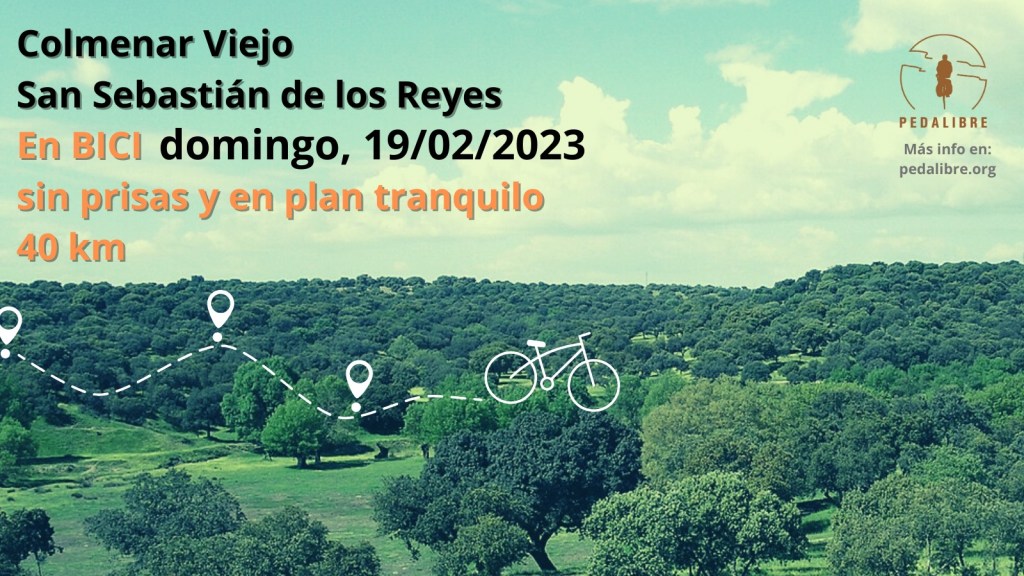 Cartel de la ruta Colmenar Viejo - San Sebastián de los Reyes