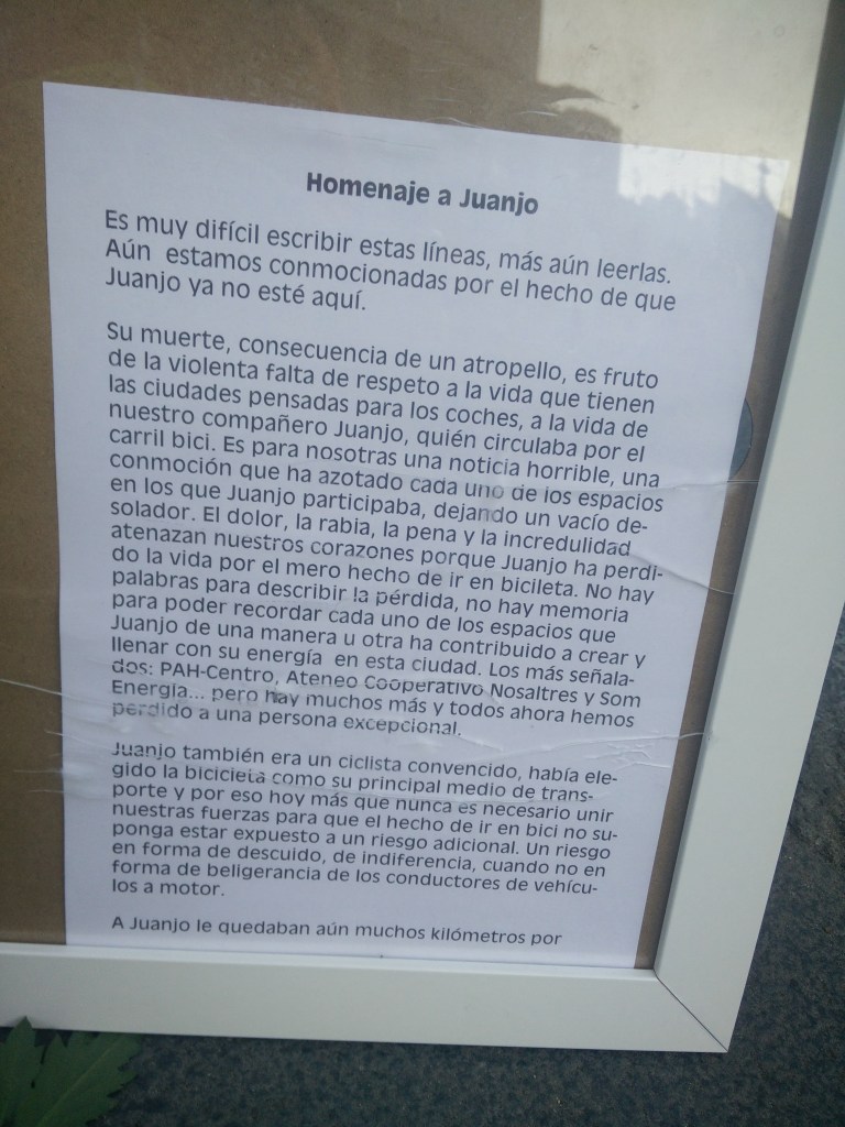 Texto del homenaje a Juanjo