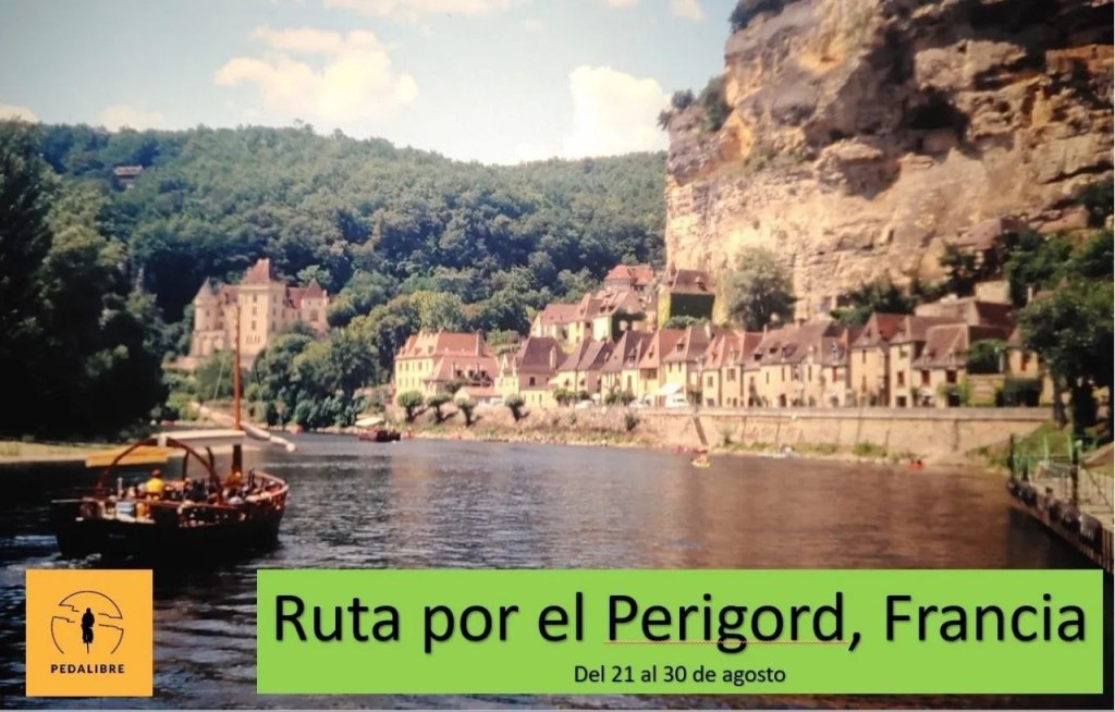 Cartel de la ruta por el Pergord
