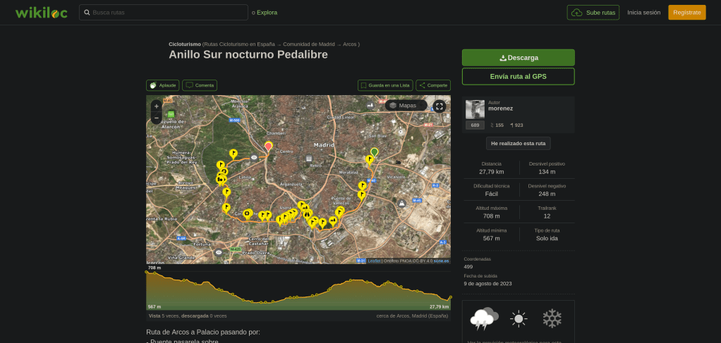Recorrido en WikiLoc
(captura de pantalla)