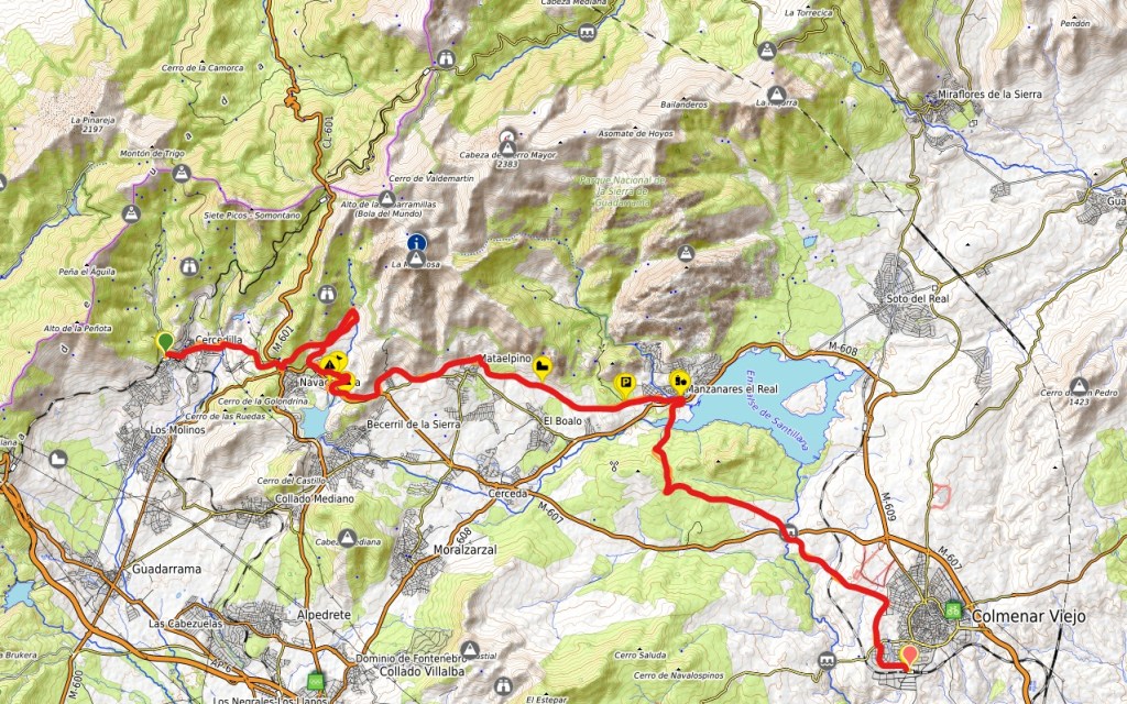 Plano del recorrido de la ruta